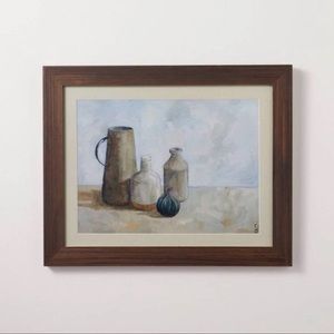 Hearth and Hand with Magnolia neutral jars still life framed wall art